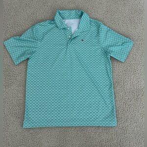 Vineyard Vines Mint Green Geometric Golf Polo